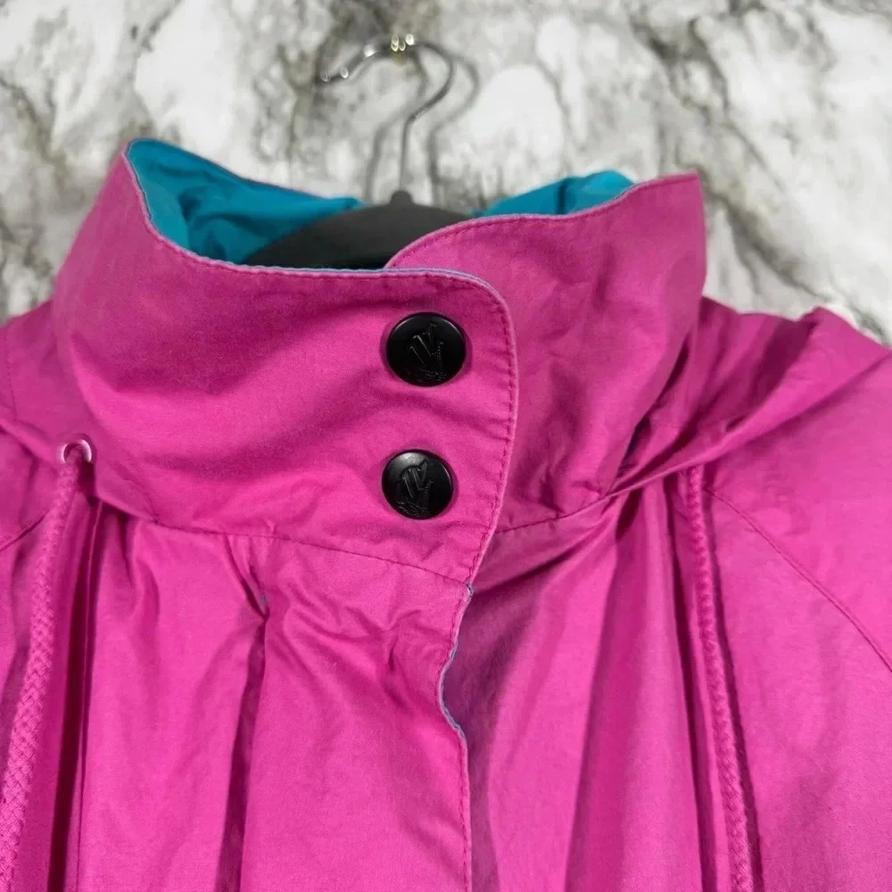 Vintage Nautical Color Block Neon Pink, Blue and Green Jacket Sz Small